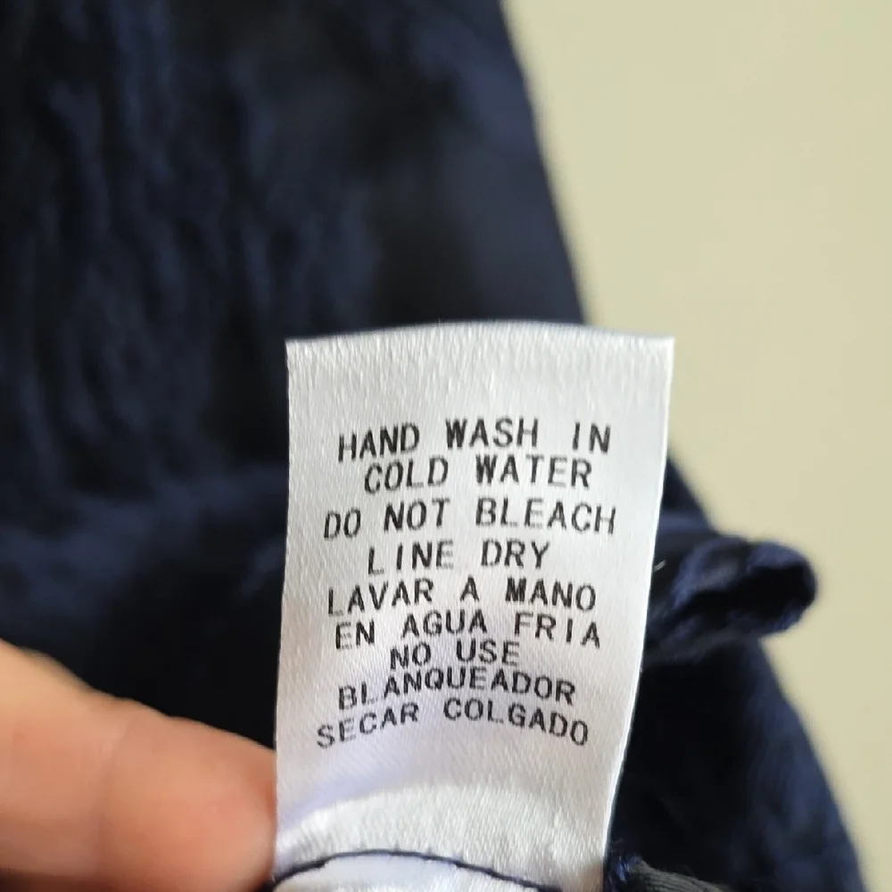 Navy Jacquard Mini Dress with Bow Accents - Picture 11 of 15